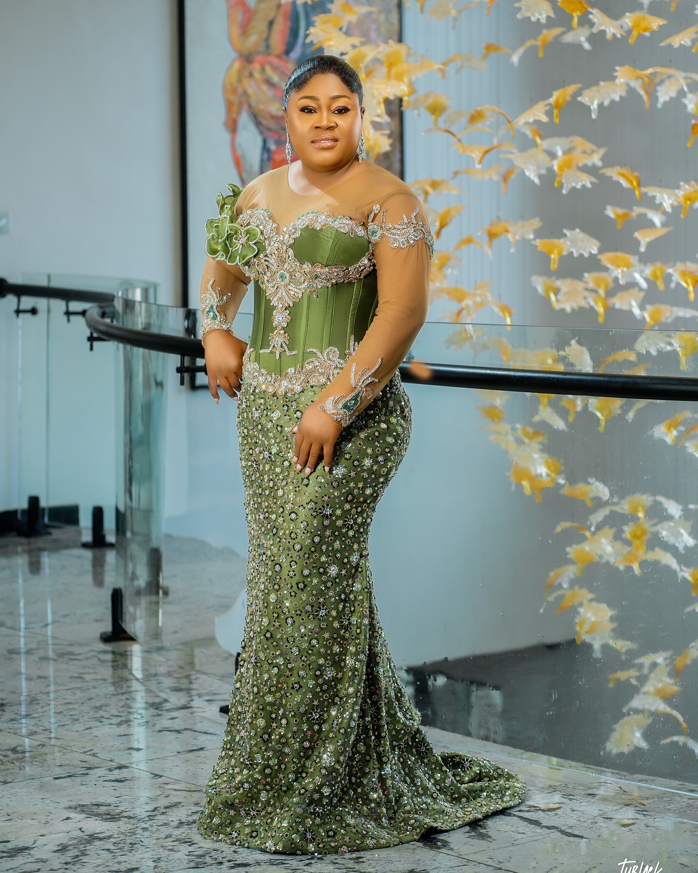 Olive Green Mermaid Prom Dresses 2026 Appliques Crystals Beaded Evening Formal Party Second Birthday Engagement Gowns Plus Size Dress For Special Occa