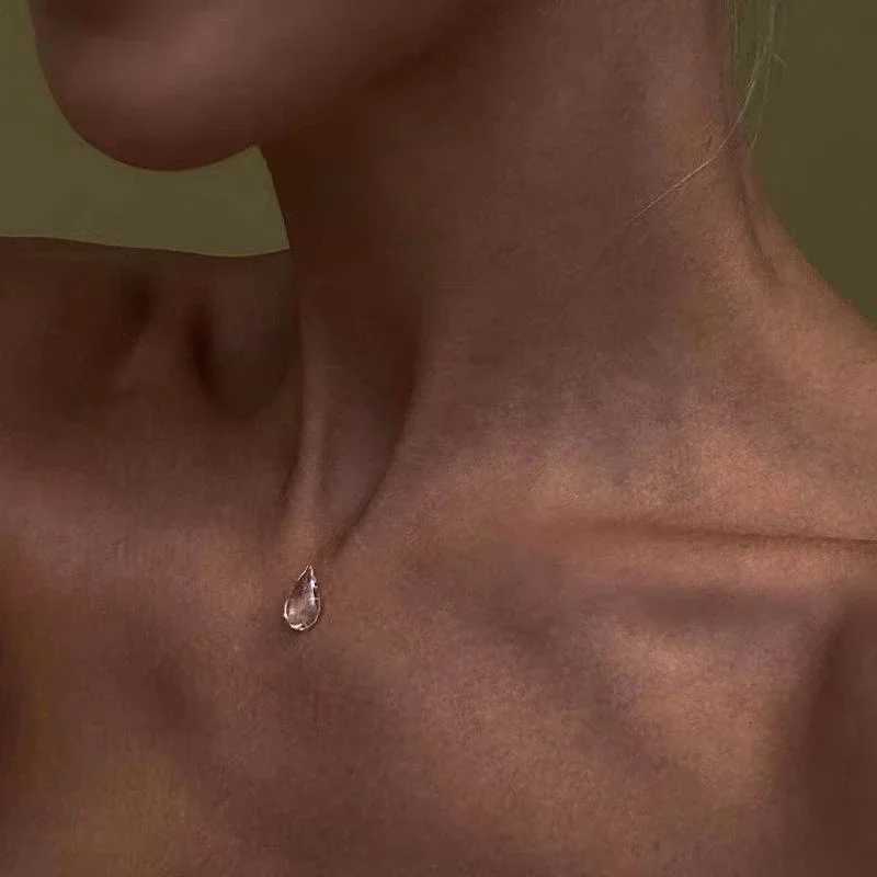 Water Drop Necklace Raindrop Earrings Resin IceClear Dewdrop Jewelry Water Droplet Crystal Womens Elegant Accessories NewXJ251030