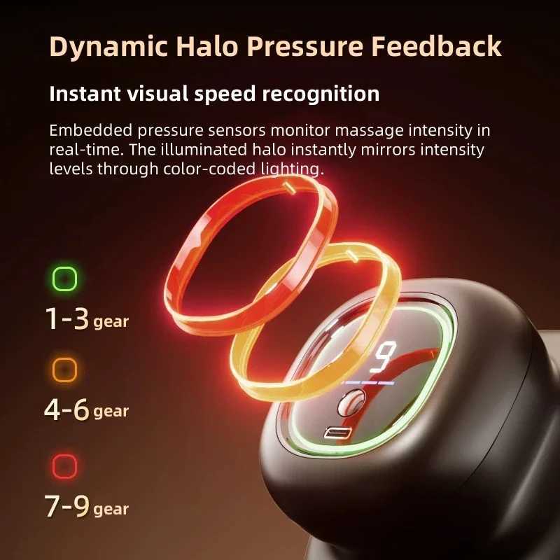 4Heads Handheld Fascia Gun Professional Muscle Massager Tool Electric Deep Tissue Body Massager Portable for Myofascial Release J251030