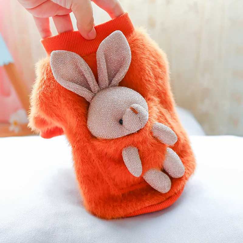2020 Winter Dog Clothes Soft Plush Puppy Pet Clothes for Small Dogs Chihuahua Costume Dog Sweatshirt Ropa Perro Back Bunny C251030