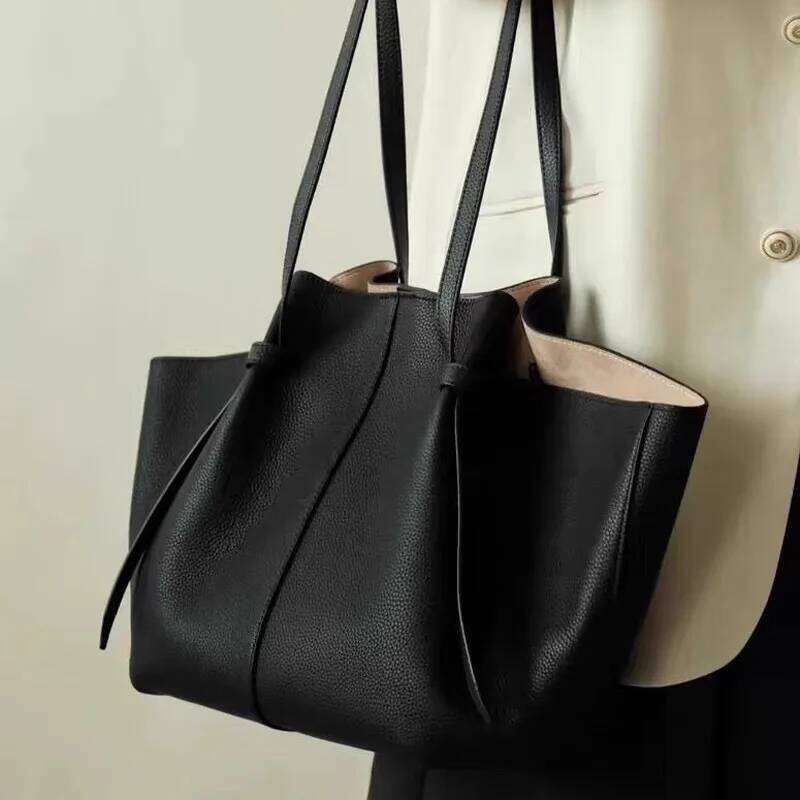 Yuzefi Shoulder Leather Design High-Quality Women's Crossbody Bag Solid Color Multifunctional Handbag