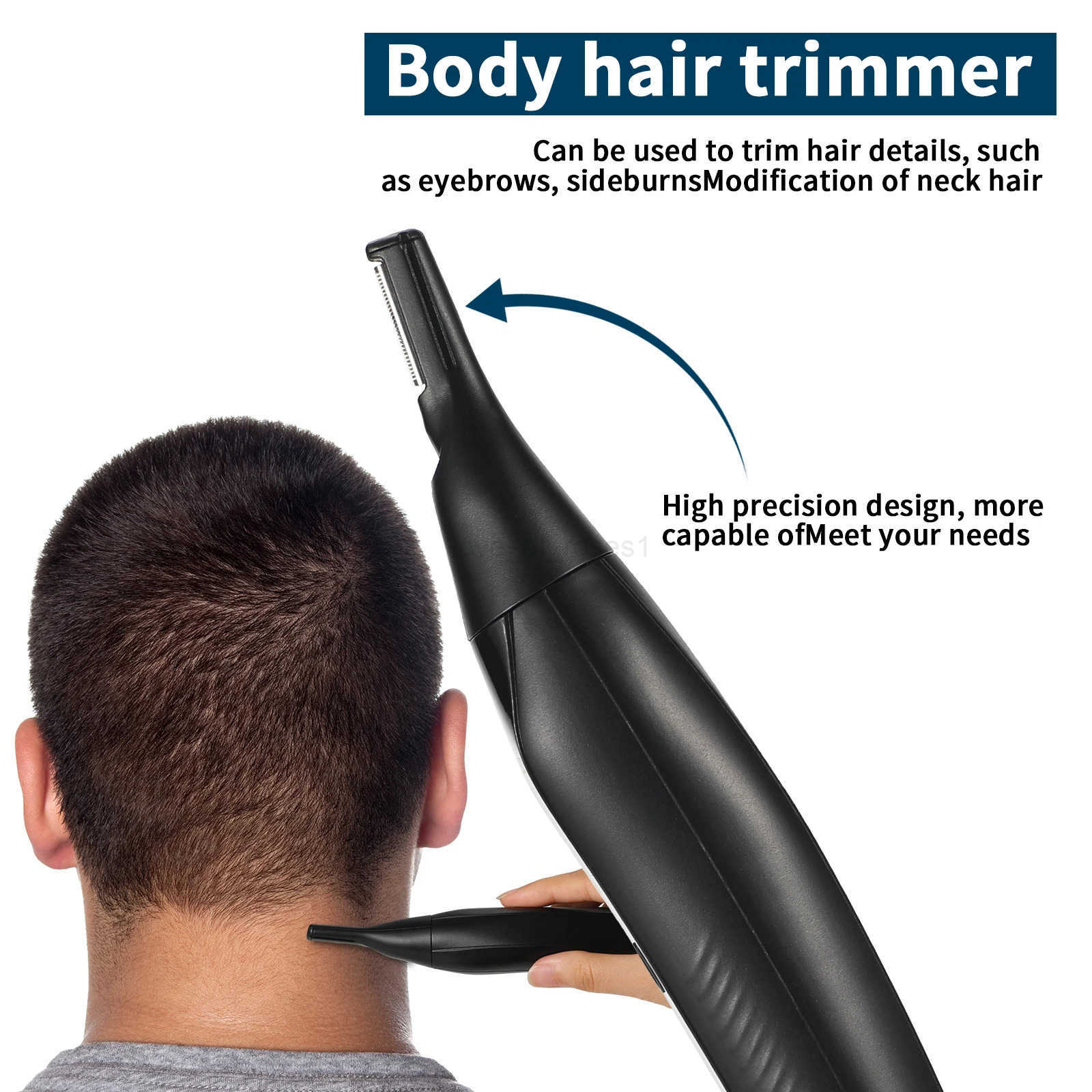 Nose Hair Trimmer Eyebrow Facial Hair Trimmer Rechargeable Painless Eyebrow Razor for Ear Beard Hairline Metal Trimming Tool Z251030