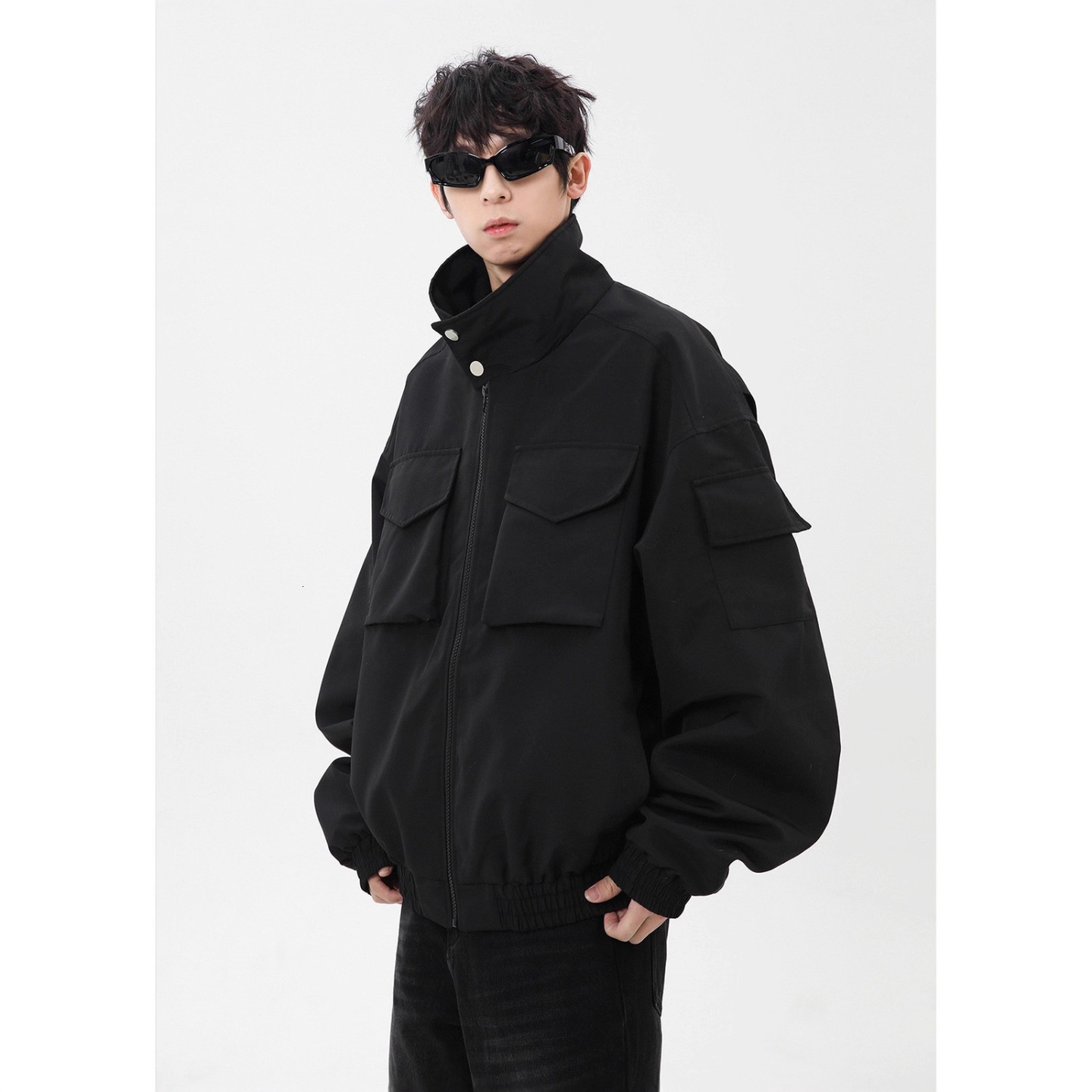 Light Cavalry Multi-pocket Workwear Jacket For Men 2025 Spring And Autumn Designer Coat American Style Cool Trendy Loose Stand Collar Jacket