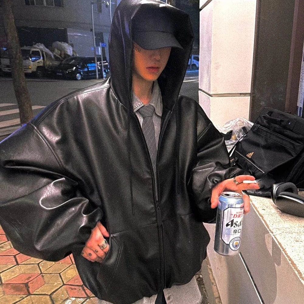 SAINT OF MICHAEL Fashion Streetwear Quality Cortex Coat Casual Loose Oversize Tops Vintage Solid Color Jacket For Men 251029