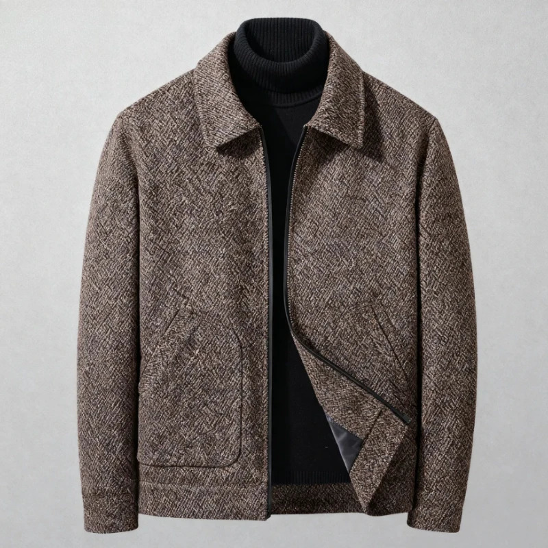 Autumn and Winter Mens Woolen Jacket Simple Casual ComfortableHighqualityVersatileFashionable Top for Men 251029
