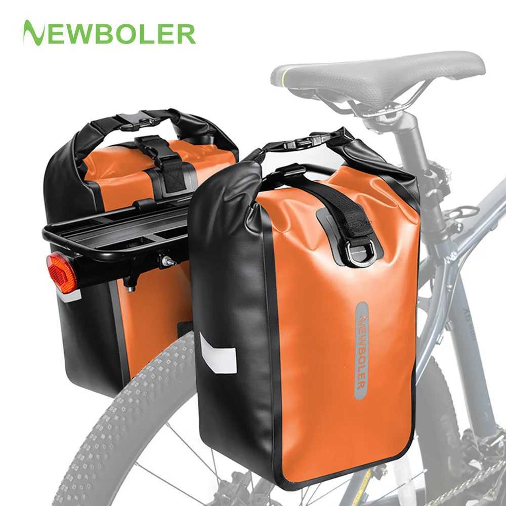 NEWBOLER 10L 20L Waterproof Cycling Bicycle Front Fork Bag Quick Release Bike Rear Seat Trunk Bag Bike Bag Bicycle Accessories H251029