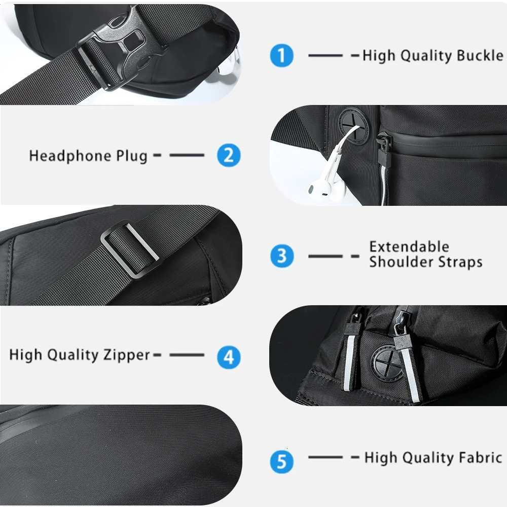 HcanKcan Mens Waist Bag Casual Large Bags Travel Fanny Packs Large Belt Pouch Phone Money Belt Pack Crossbody Bags for Womens 251021