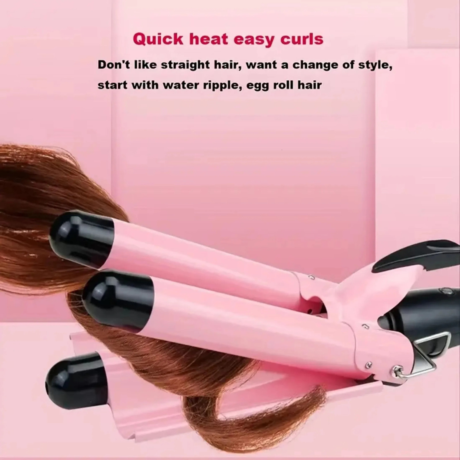 Three tube curly hair three tube wavy curls electric curling iron fast heating wavy straightener 251022