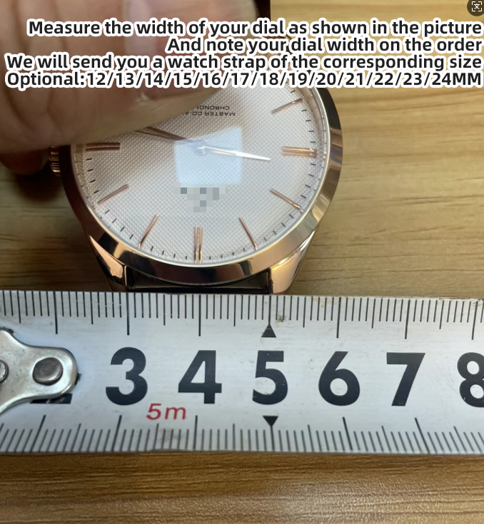 Premium Handcrafted Leather Watch Strap for Men & Women - Genuine Material Butterfly Clasp-808