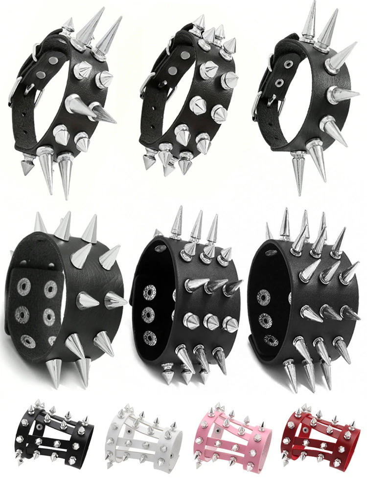 Fashionable Hip Hop Skeleton Rivet Punk Bracelet Suitable For Women And Mens Daily Holiday Party Wear Halloween Rock Gift 251028