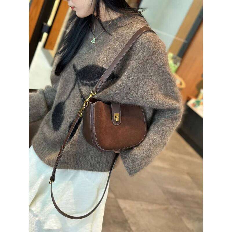 Designer Handbags High Quality New Soft Cowhide Exquisite Crossbody Bags For Women Trend Casual Suede Shoulder Bag