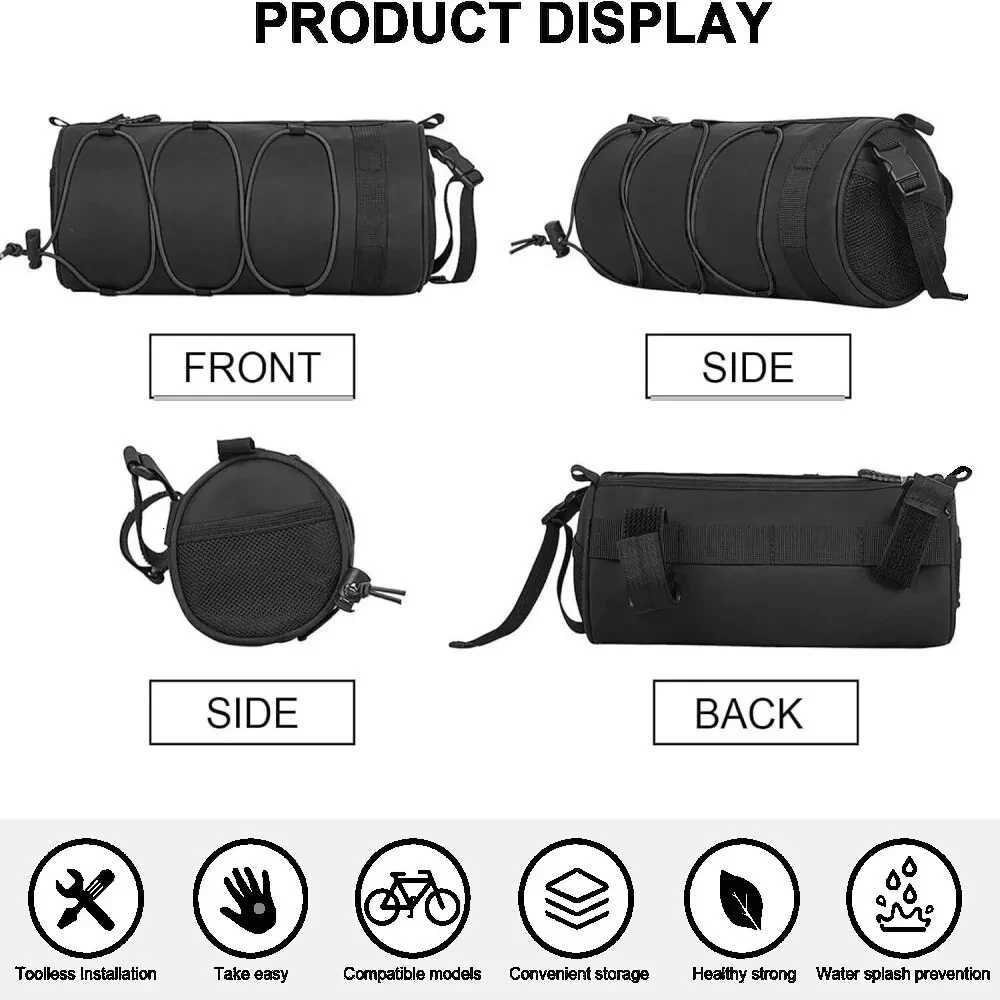 1PCS Bike Handlebar Bag For Cycling Outdoor Travel Accessories Large Capacity Bicycle Storage Bag Multifunctional Shoulder Bag H251029