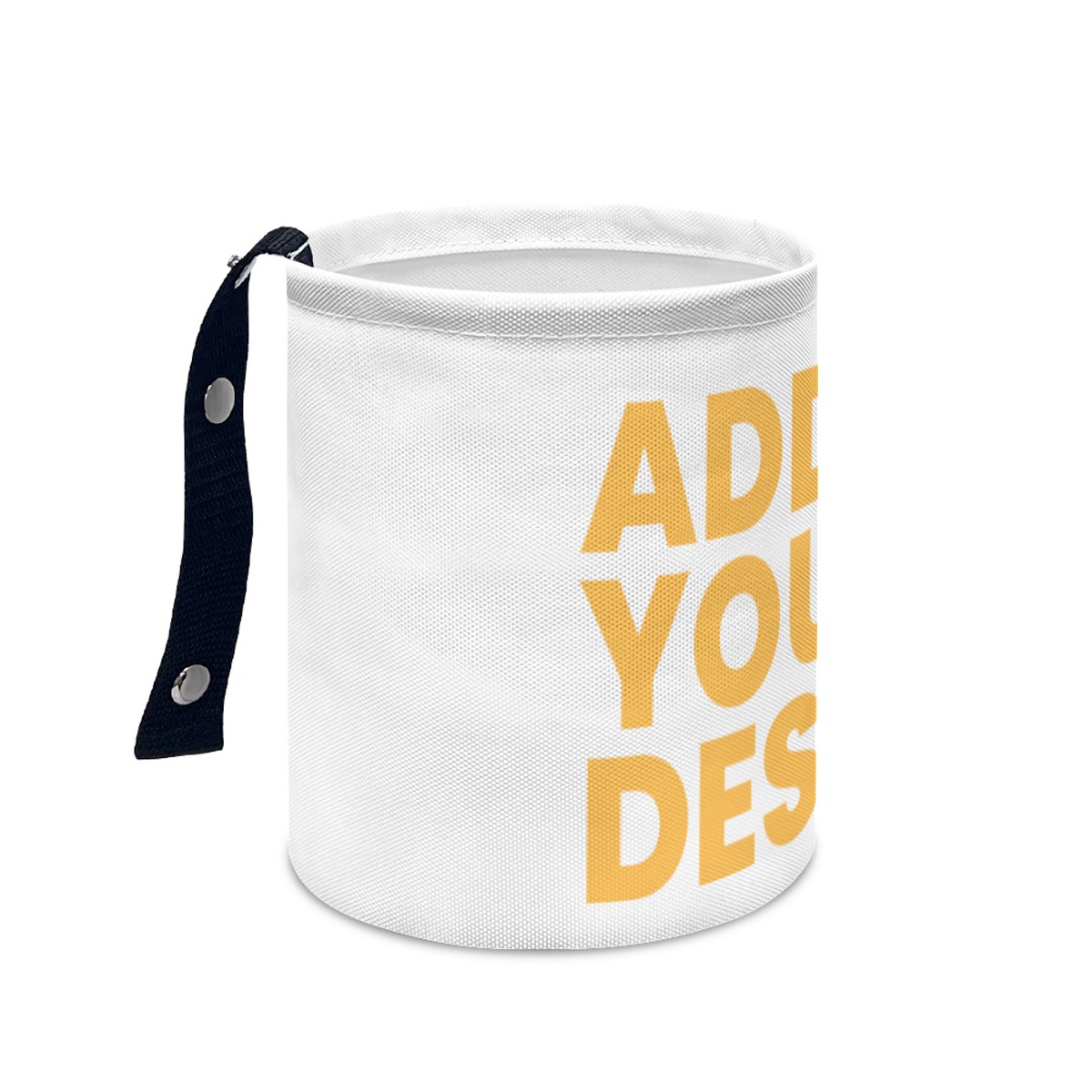 Simple Fabric Car Trash Can, Compact Auto Garbage Bin with Strap, 100% Polyester Vehicle Organizer for Sedan SUV MPV