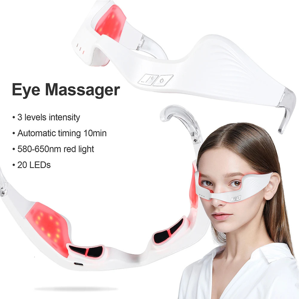 Electric Eye Massager UnderEye Glasses Massager Eye Fatigue Relief Massager Red Light Relieves Eye Fatigue Eyes Massage Glasses 251027