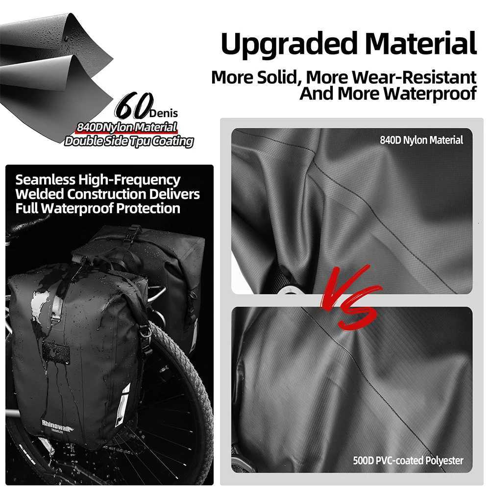 Rhinowalk Bike Side Bag Waterproof Bicycle Rear Rack Front Frame Saddle Pannier Bag Cycling Luggage Bag Accessories H251029