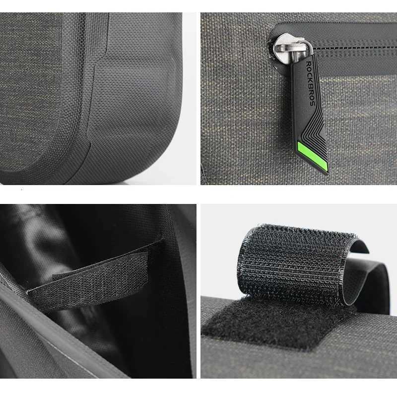 ROCKBROS Bike Triangle Bag Portable Large Capacity Rainproof Cycling Bag MTB Road Bicycle Front Frame Tube Bags Accessories H251029