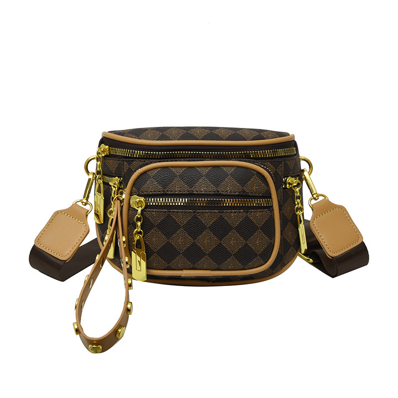 Women'S New Classic Print Crossbody Bag, Breast Bag, Casual Waist Bag, Fashionable Crossbody Bag 2025