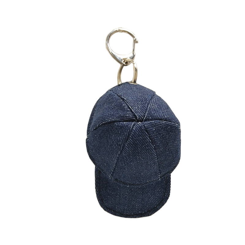 Brand Derivative Merchandise Trendy Clothing Keychain Mini Workwear Denim Baseball Cap Handmade Pendant