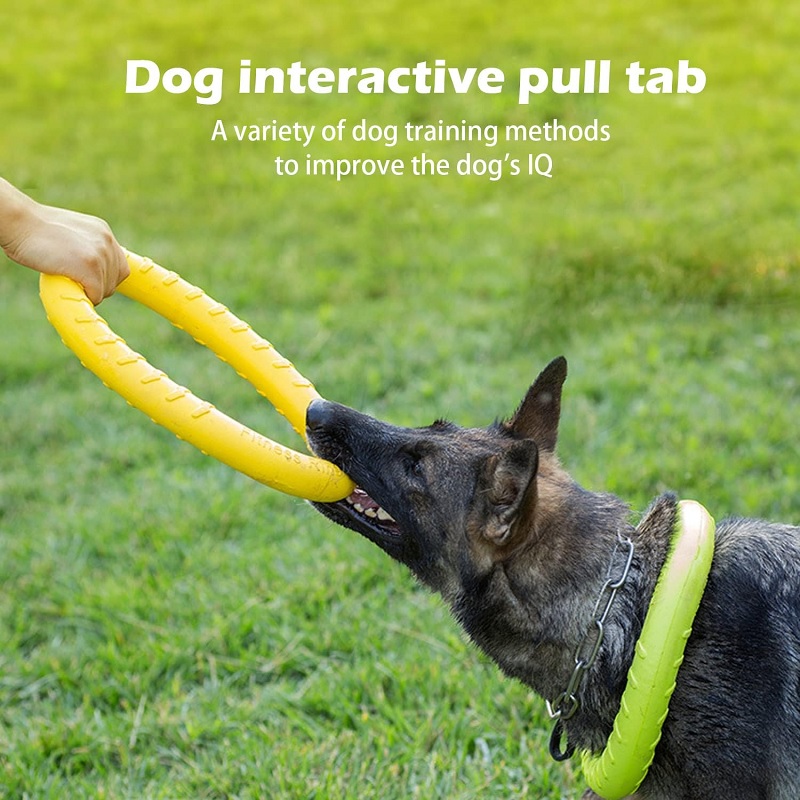 Dog Ring Toys Indestructible Chewing Flying Floating Training Tools Fetch for Small Medium Large Dogs Throwing Catching Flying
