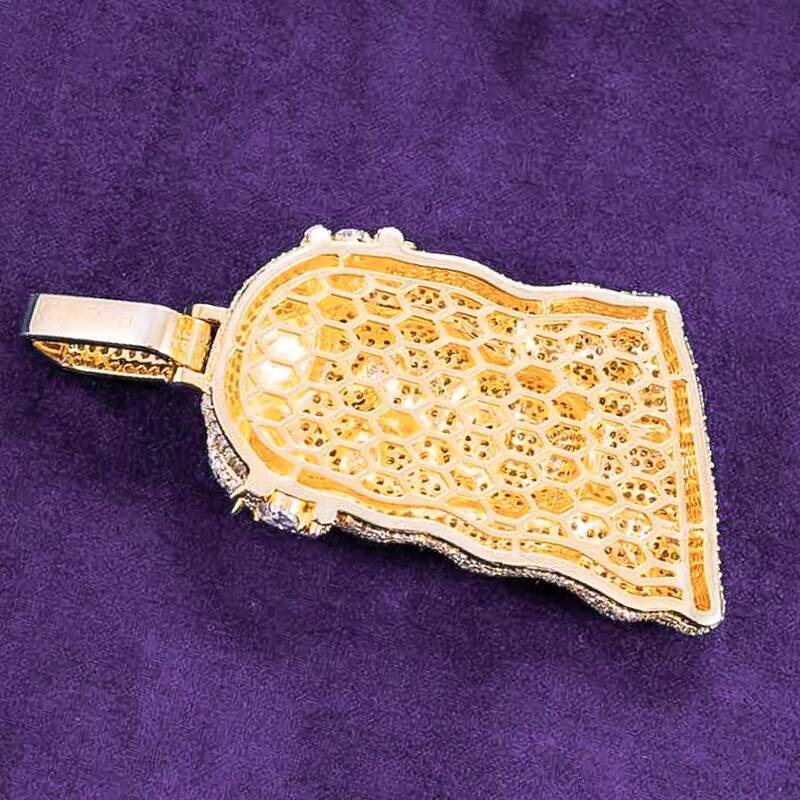 Hip Hop Fine Jewelry Passd Diamond Tester 925 Sterling Silver Iced Out VVS Moissanite Halo Jesus Pendant for Men Women