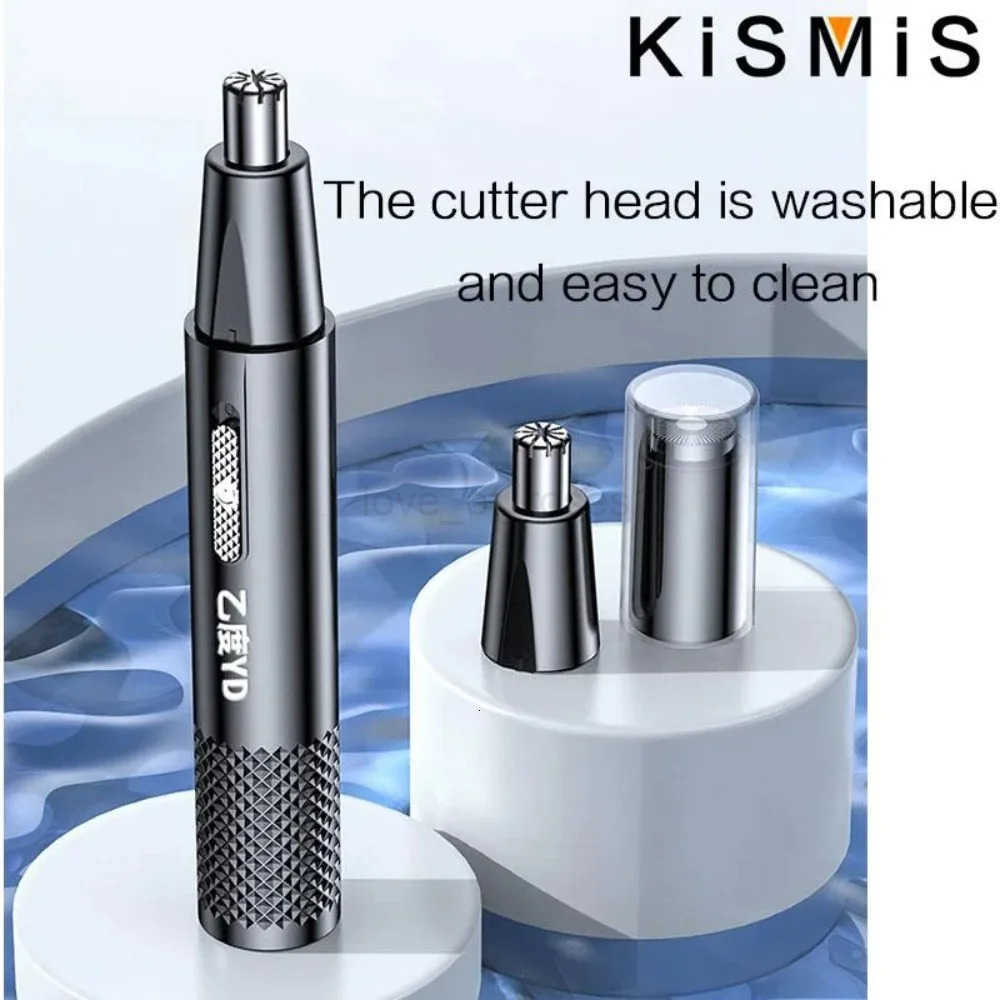 KISMIS 2IN1 USB Rechargeable Trimmer For Nose And Ear Hair Metal Shaver Electric Shaver Trim Nose Hair For Women And Men Z251030