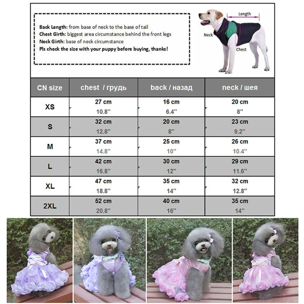Small Dog Cat Dress Puppy Pet Tutu Skirt Cat Clothes Princess Skirt Dog Cat Wedding Evening Dress with Rose Pearl Bowknot 251029