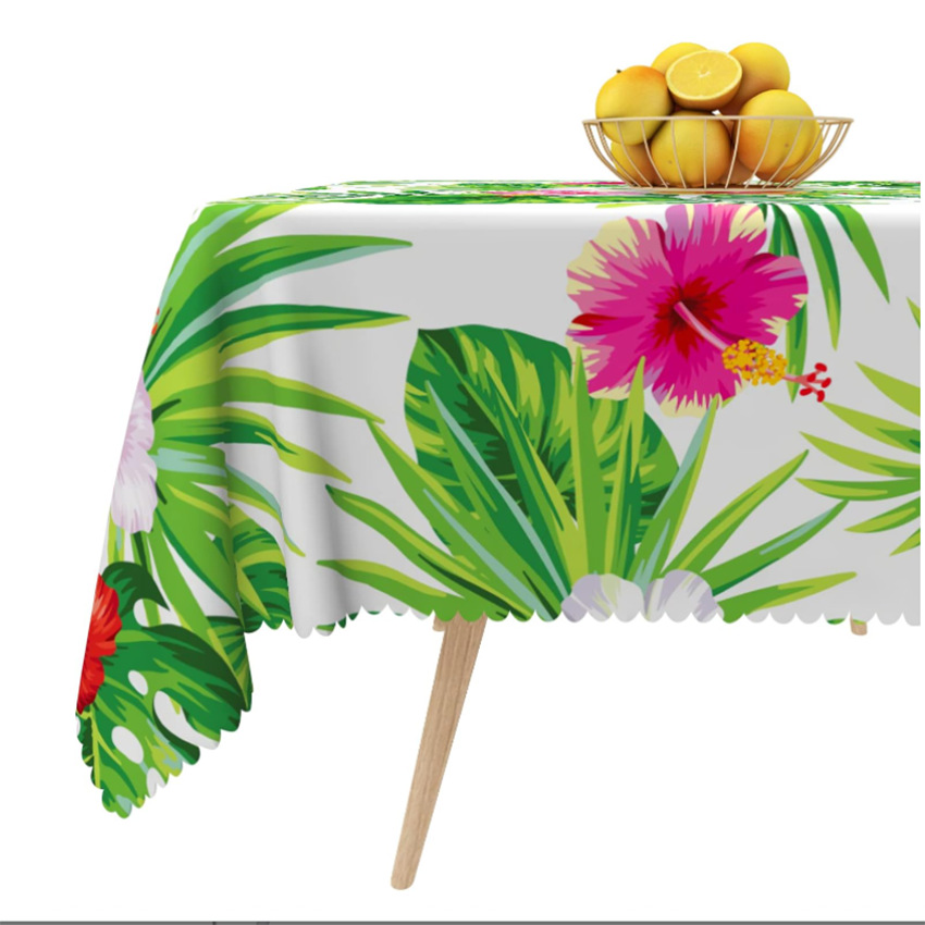 90335 Thickened European-style PVC tablecloth, waterproof and heat-resistant, square tablecloth, rectangular placemat, washable plastic coffee table c