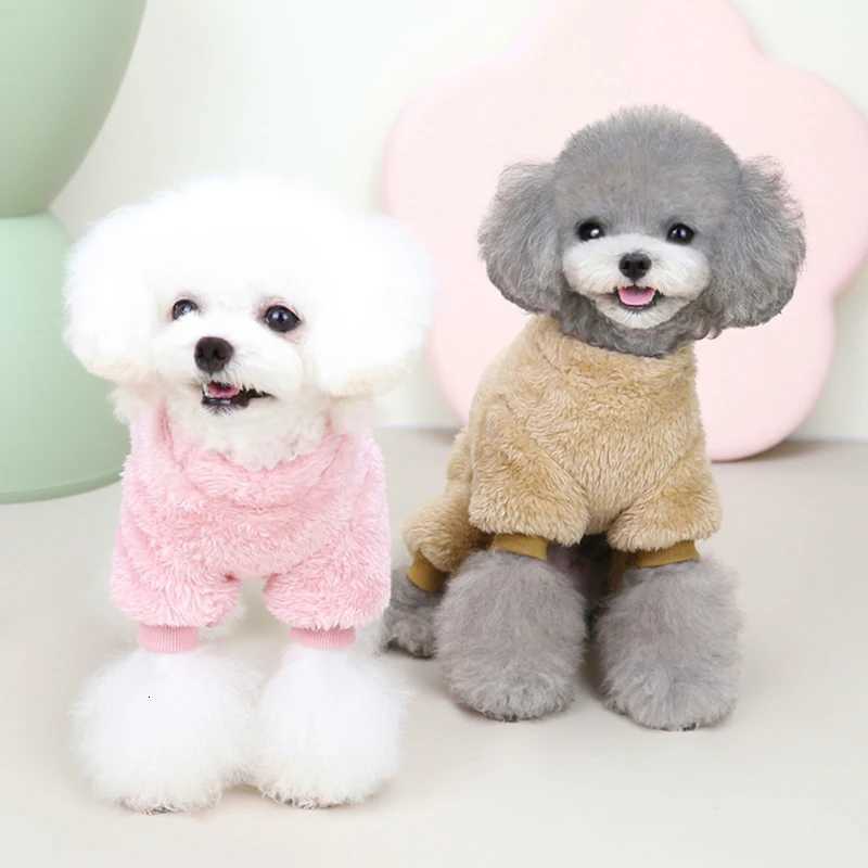 Autumn Winter Dog Cat Warm Clothes Pullover Plush Jumpsuit for Small Medium Dogs Chihuahua Poodle Bulldog Fourlegged Coat C251030