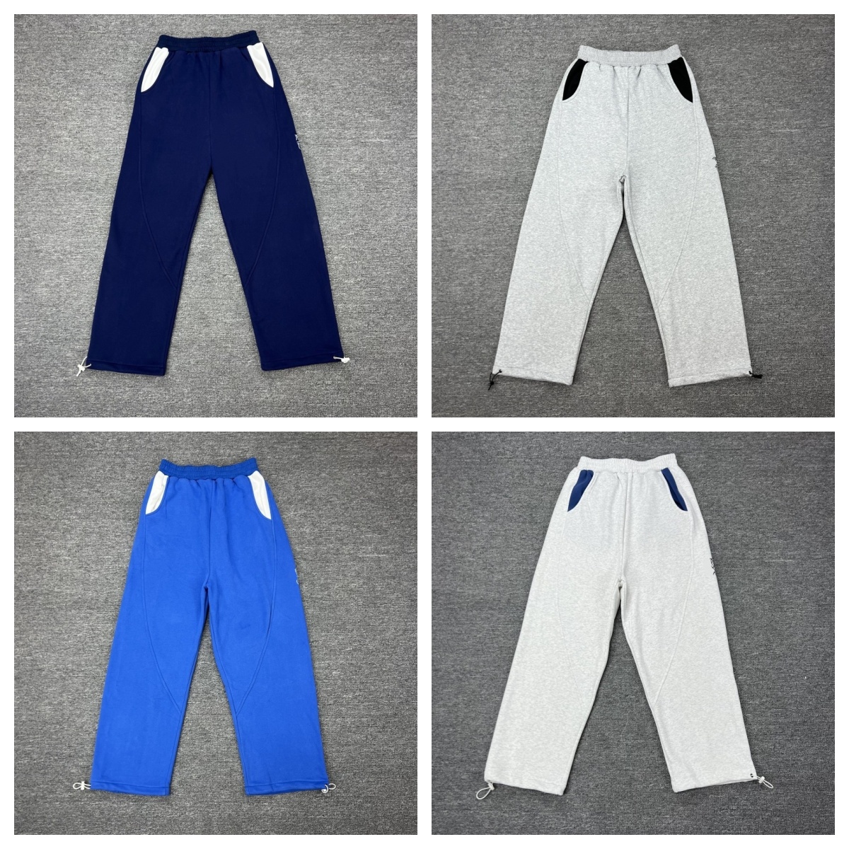 Men's Designer Mer Pants Classic Letter Printed Straight High Quality Pure Cotton Blue White Patchwork Trouser Casual Solid Color Couple Style Sweatpant Winter