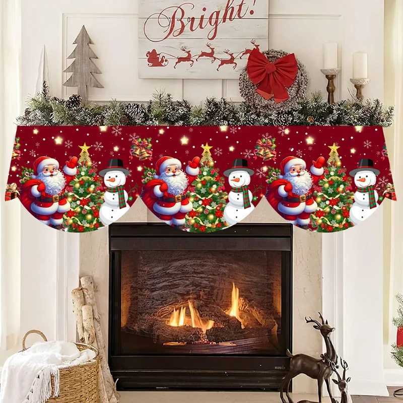 Christmas Snowman Fireplace Scarf Christmas Decorations for Home 2025 Xmas Living Room Ornament Navidad Natal New Year Gift 2026 C251030