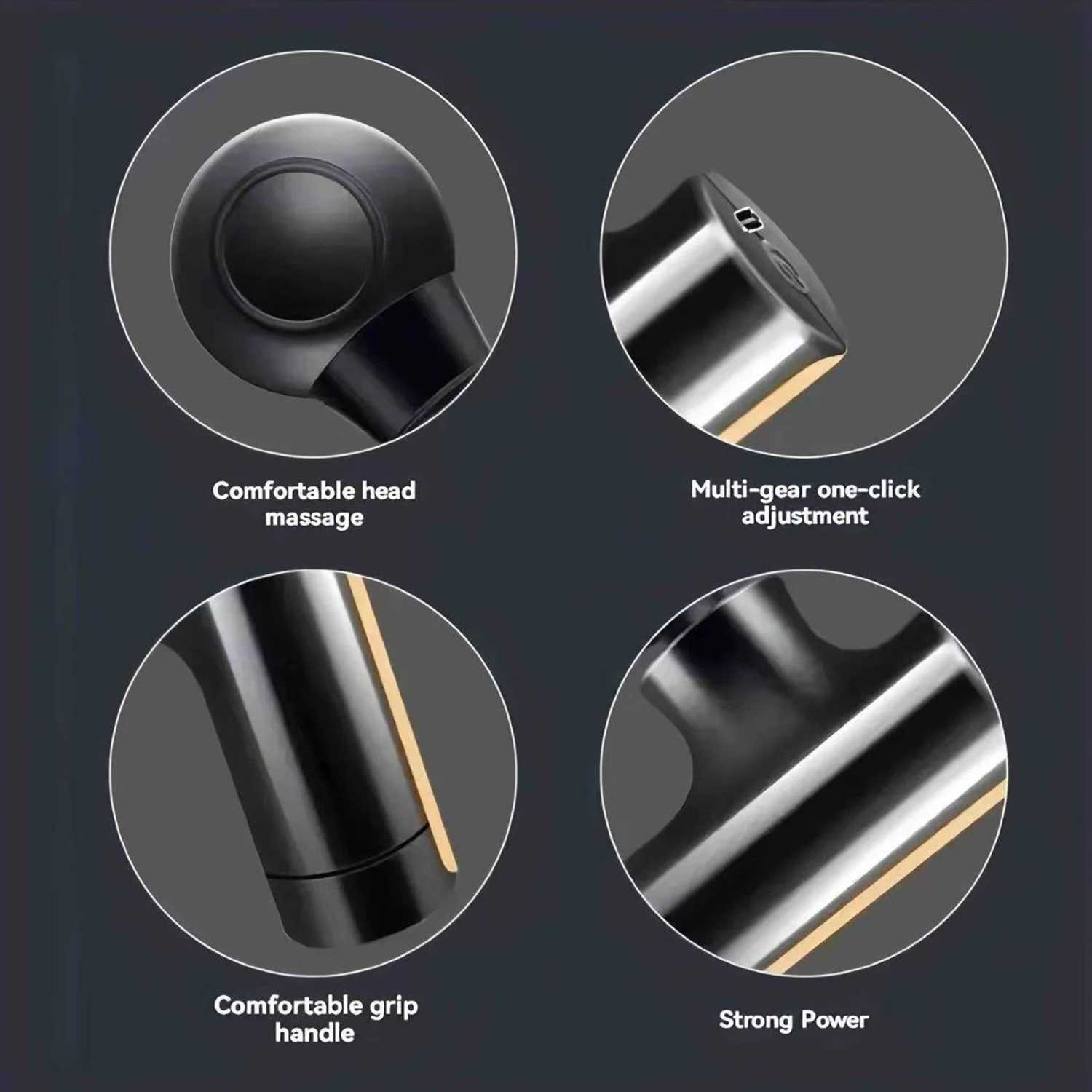 1pc Massage Gun Deep Tissue Muscle Handheld Percussion Massager For Body Back And Neck Ultra Compact Elegant Design J251030