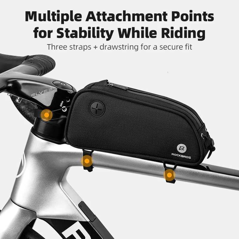 ROCKBROS Bicycle Bag 13L Large Capacity Portable Frame Front Tube Bag Waterproof MTB Road Ultralight Bicycle Pannier Bag H251029