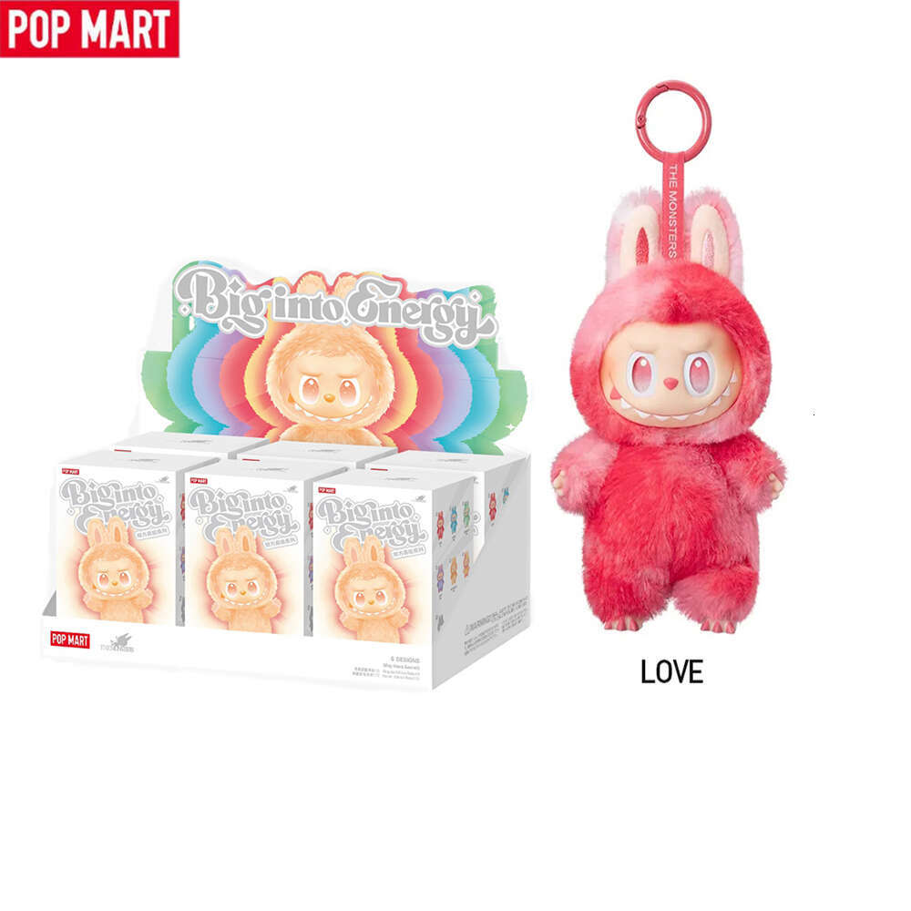 Hot Genuine Labubu LOVE V3.0 POP MART THE MONSTERS Big into Energy Series Viny Plush Pendant Blind Box Vinyl Figure with Unique Face Design Limited Ed