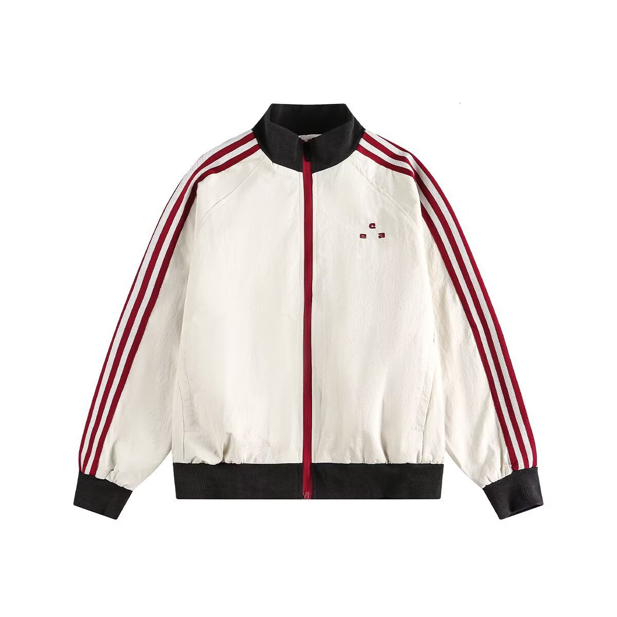 American Style Sports Striped Designer Coat Color-block Stand Collar Jacket For Men And Women 2025 Spring And Autumn New Casual Couple Coat