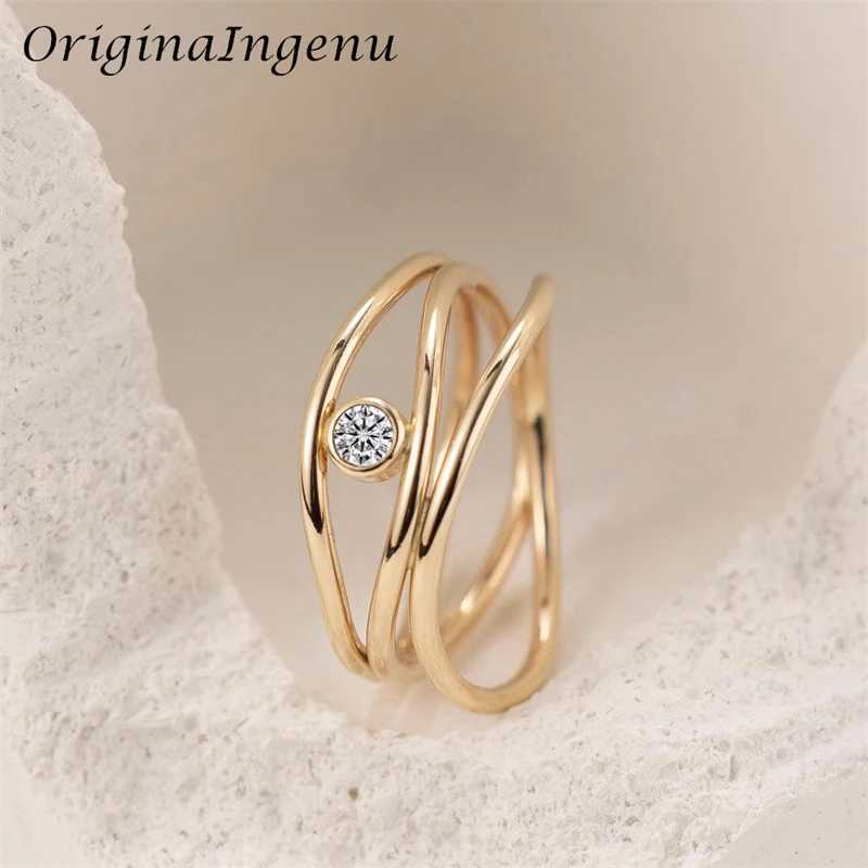 14K Gold Filled Moissanite Ring Personalized Handmade Band Ring Minimalism Jewelry Tarnish Resistant Jewelry Boho Women RingW251030