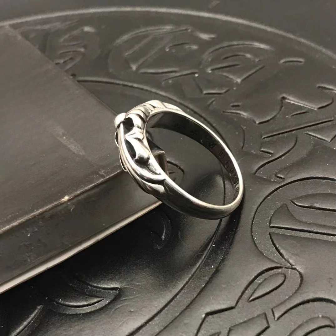 2025 Hot Sale Guardian Thin Ring Unisex Thai Silver Retro Old HipHop Mens Medieval Niche Highend FeelingW251030