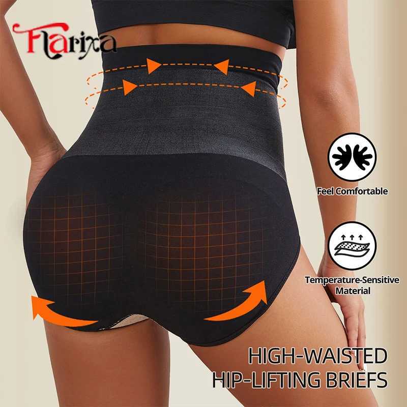 Flarixa Seamless Tummy Control Panties Women High Waist Briefs Thermal Fat Burning Underwear Slimming Belly Shaper Hip Lift Pant L251030