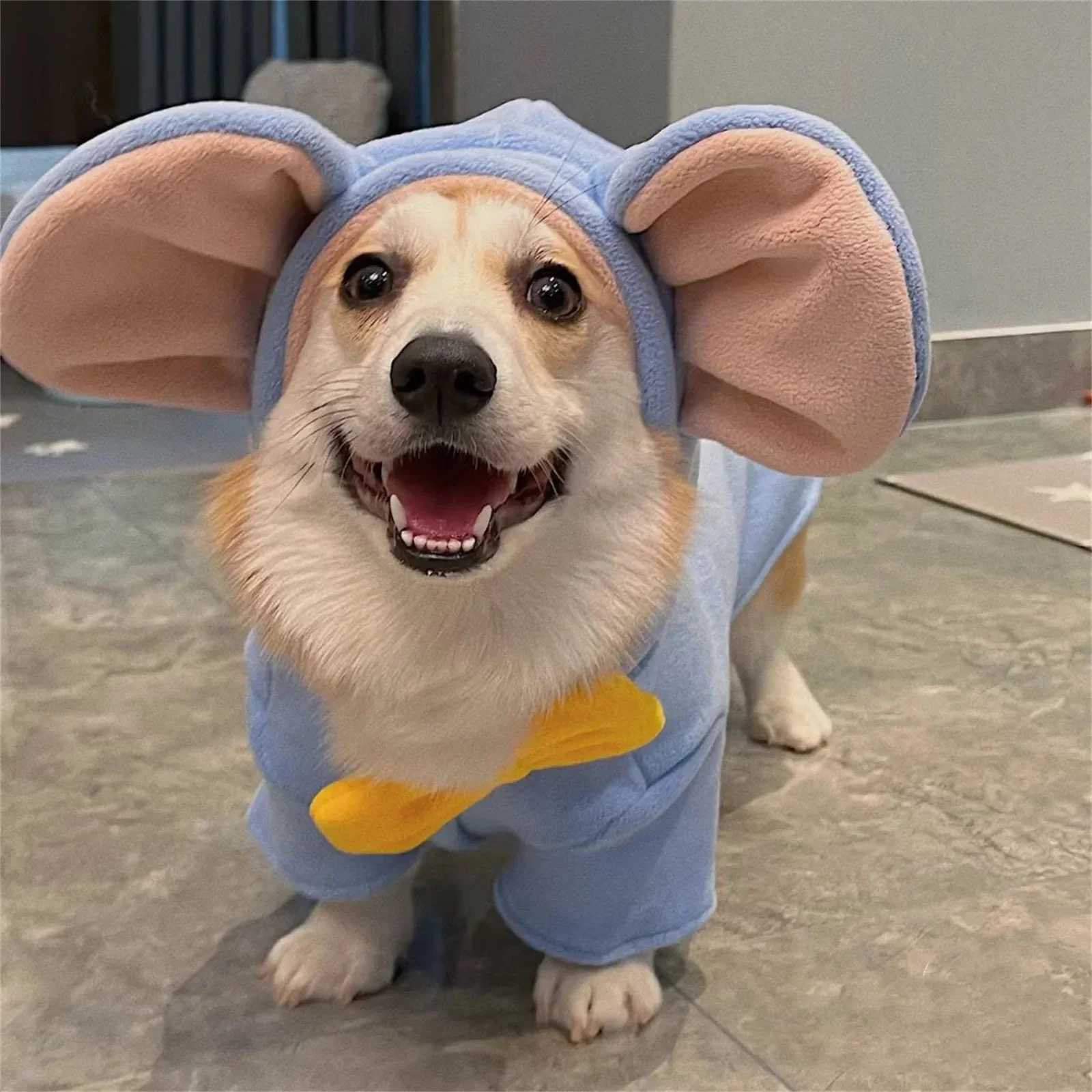 Elephant Halloween Costume Pet Cosplay Elephant Dog Clothes Cat Hoodie Coat Dogs Warm Apparel and Pet Winter Clothes C251030
