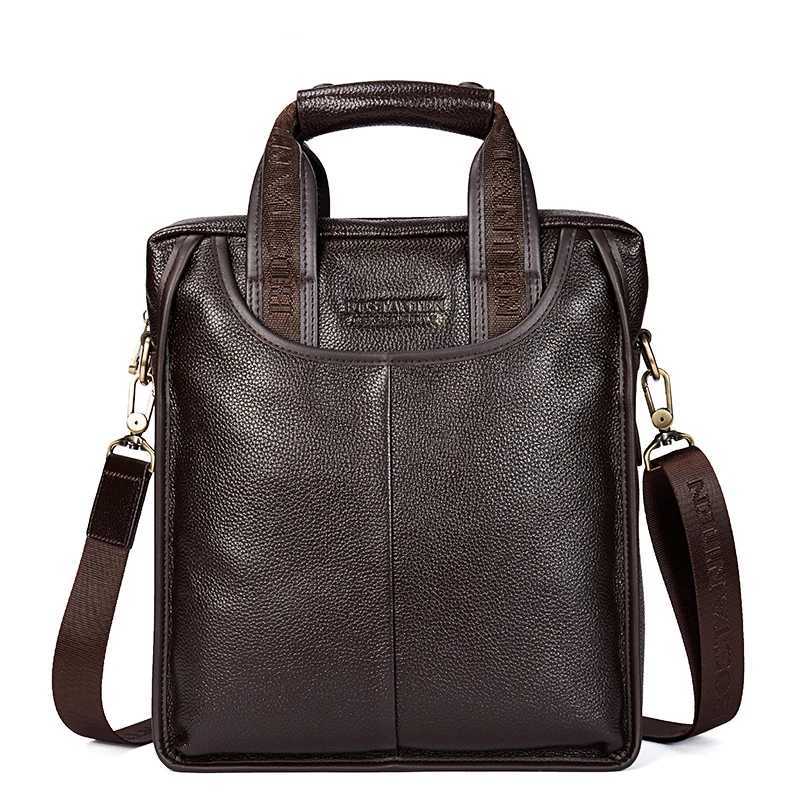 Faiable Casual Leather Handbag for Men Busin Document Bag Single oder Crossbody Bag Vintage Handheld Briease Y251011