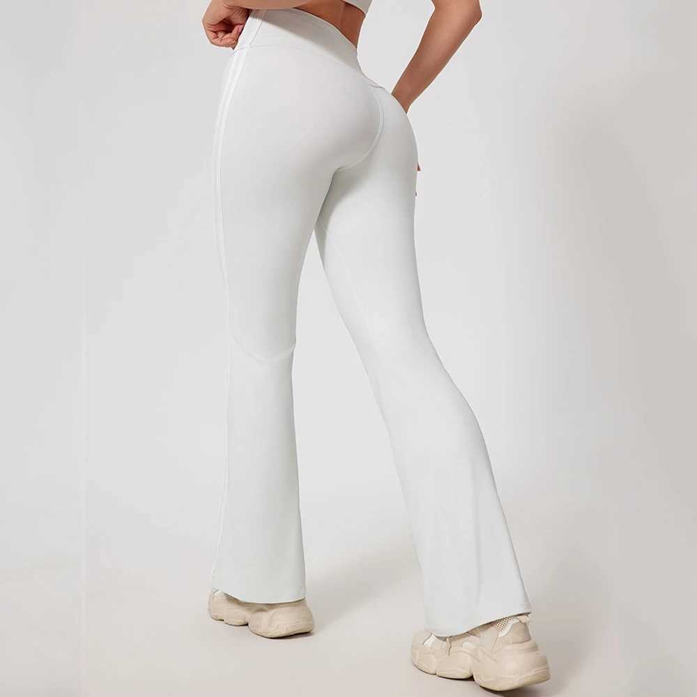 Yoga Leggings Women Striped Bellbottoms Sport Pants High Waist Wide Leg Pants Legging Workout Running Stretchy Gym Flared Pants J251030