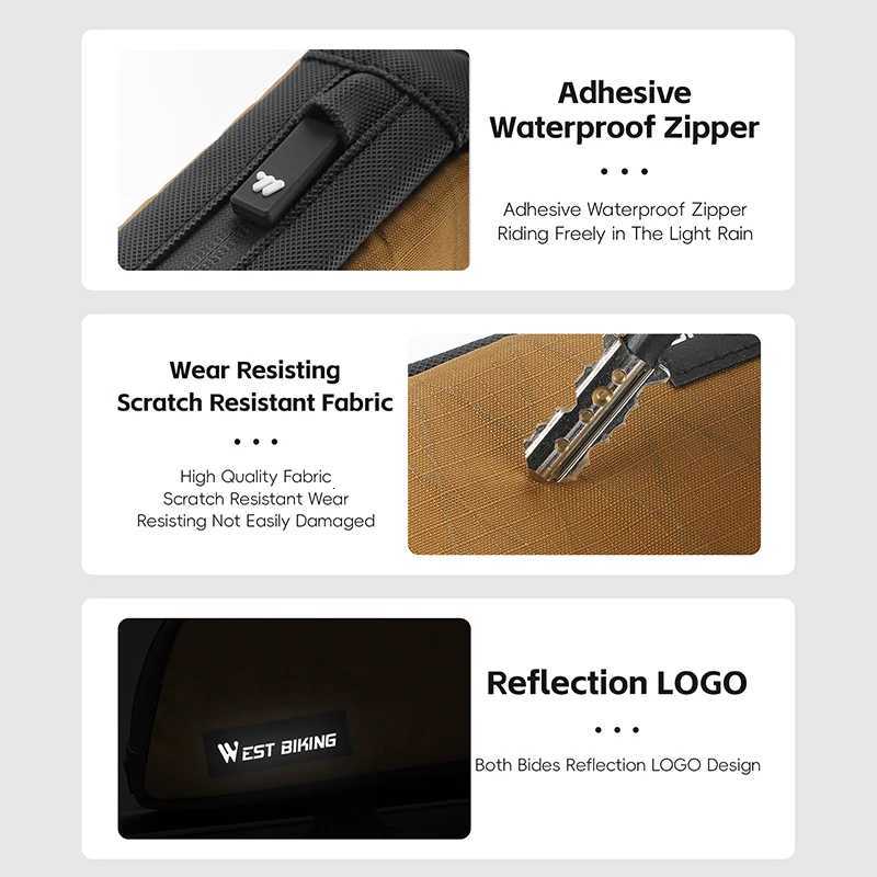 WEST BIKING Bike Bag Ultralight Top Front Tube Frame Triangle Bag Portable Water Repellent MTB Road Bicycle Bag Pannier H251029