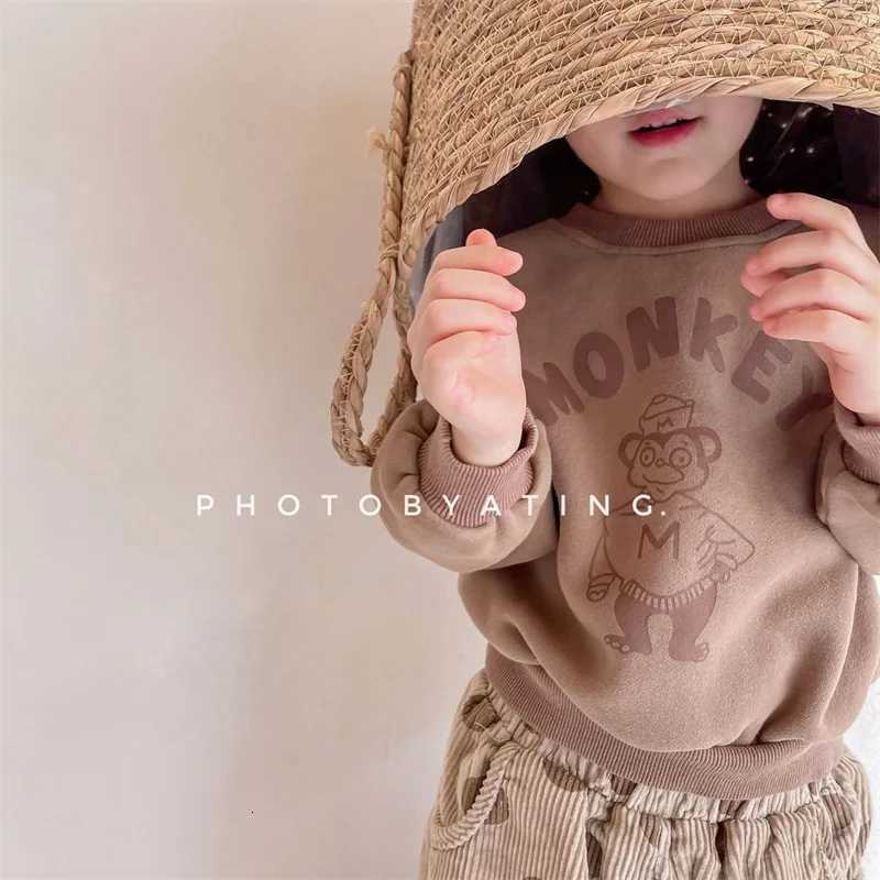 Boys Hoodies Sweatshirts CottonTops Outwear 2023 Beige Spring Autumn Windproof Kids High Quality Childrens ClothingT251030