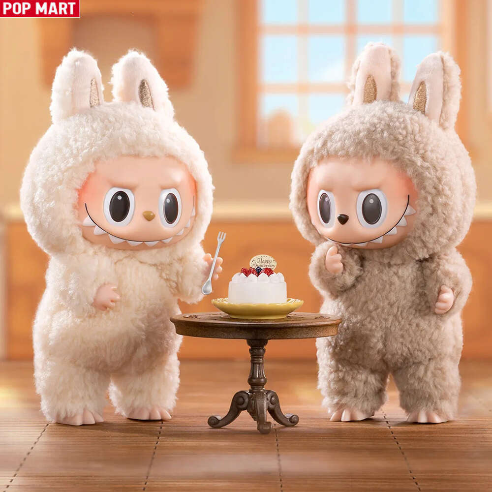 Hot Genuine Labubu soymilk THE MONSTERS pop mart Exciting Macaron Vinyl FaceBlind Box V1.0 Vinyl Figure with Unique Face Design Limited Edition Themed