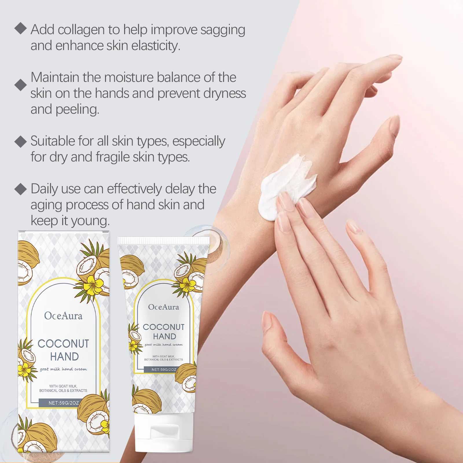 Coconut Hand Care Cream Nourishing Skin Improve Roughness Lasting Hydrating Natural Fragrance Reduce Dryness Soften Hand Cream J251115
