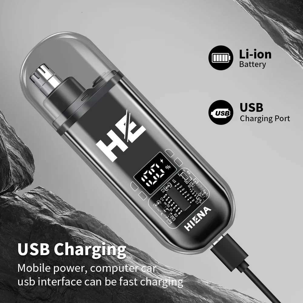 XMSJ Mini Eyebrow Trimmer Portable Electric Digital Display Pocketsized Cut Nose Hair Painless USB Rechargeable Trimmer M251030