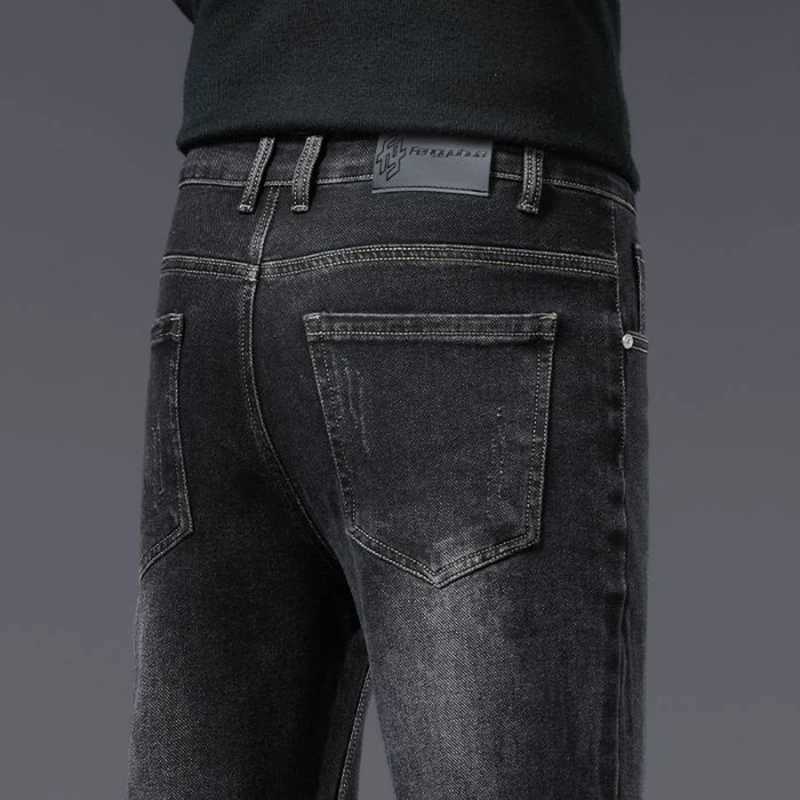 Autumn Thick Mens Clothing Cowboys Slim Straight Jeans Men Denim Pants Casual Regular Fitness Mens Trousers Business 2025 J251030