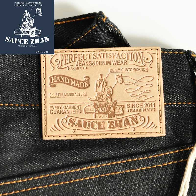 SauceZhan 315XX Taper fit Selvedge denim Jeans for men Denim Jeans Unwashed BLUE Jeans 145 Oz Motorcycle Jeans J251030