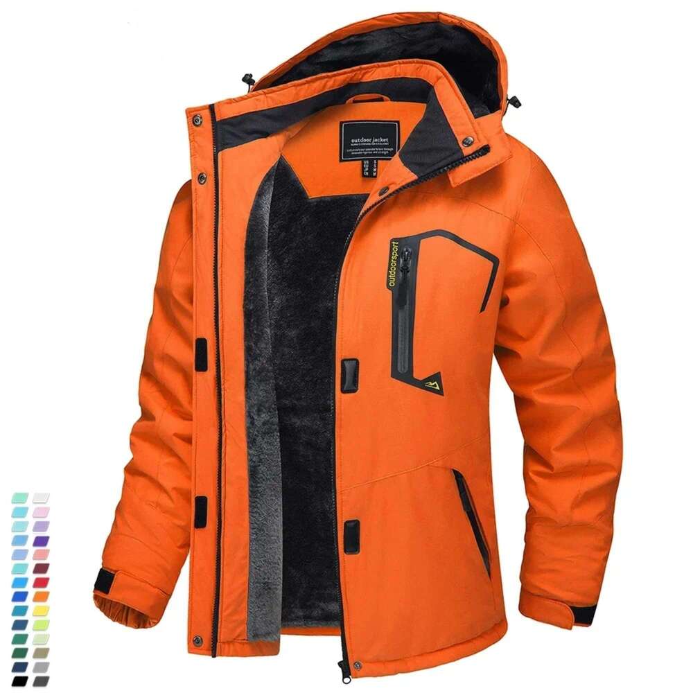 Winter Waterproof Ski Snowboard Jacket Womens Thermal Heavy Fleece Jackets Casual Work Rain Coat Windbreaker Parka