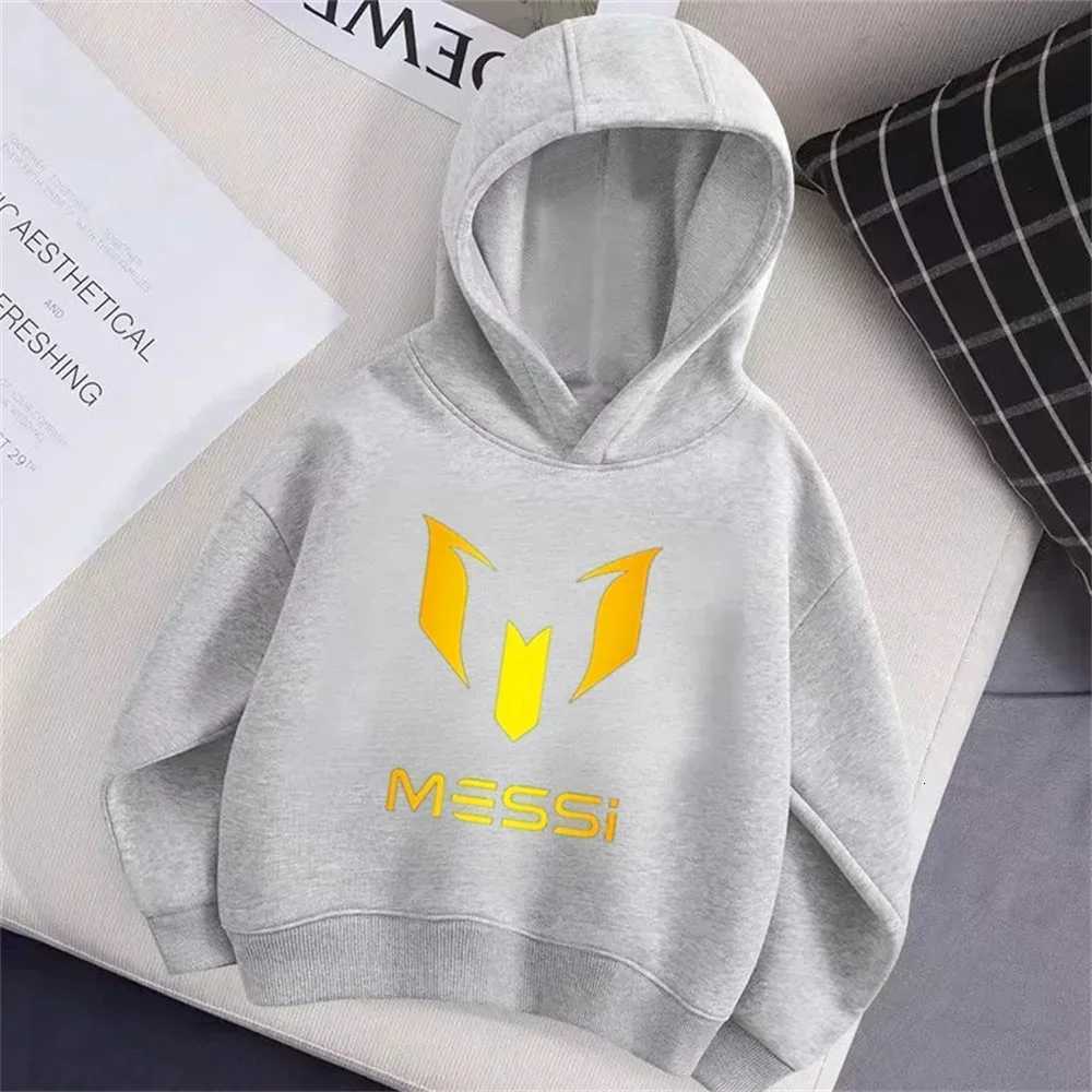 Spring and Autumn Messi Printed Children Hoodies Long Sleeve Casual Fashion Street Sports Kid Sweatshrts Boy Girl Pullover CoatT251030