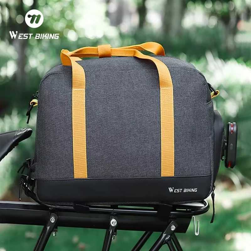 WEST BIKING Bike Trunk Bag 83L Large Capacity MTB Road Bike Luggage Bag Waterproof Outdoor Travel Carrier Handbag Cycling Bag H251029